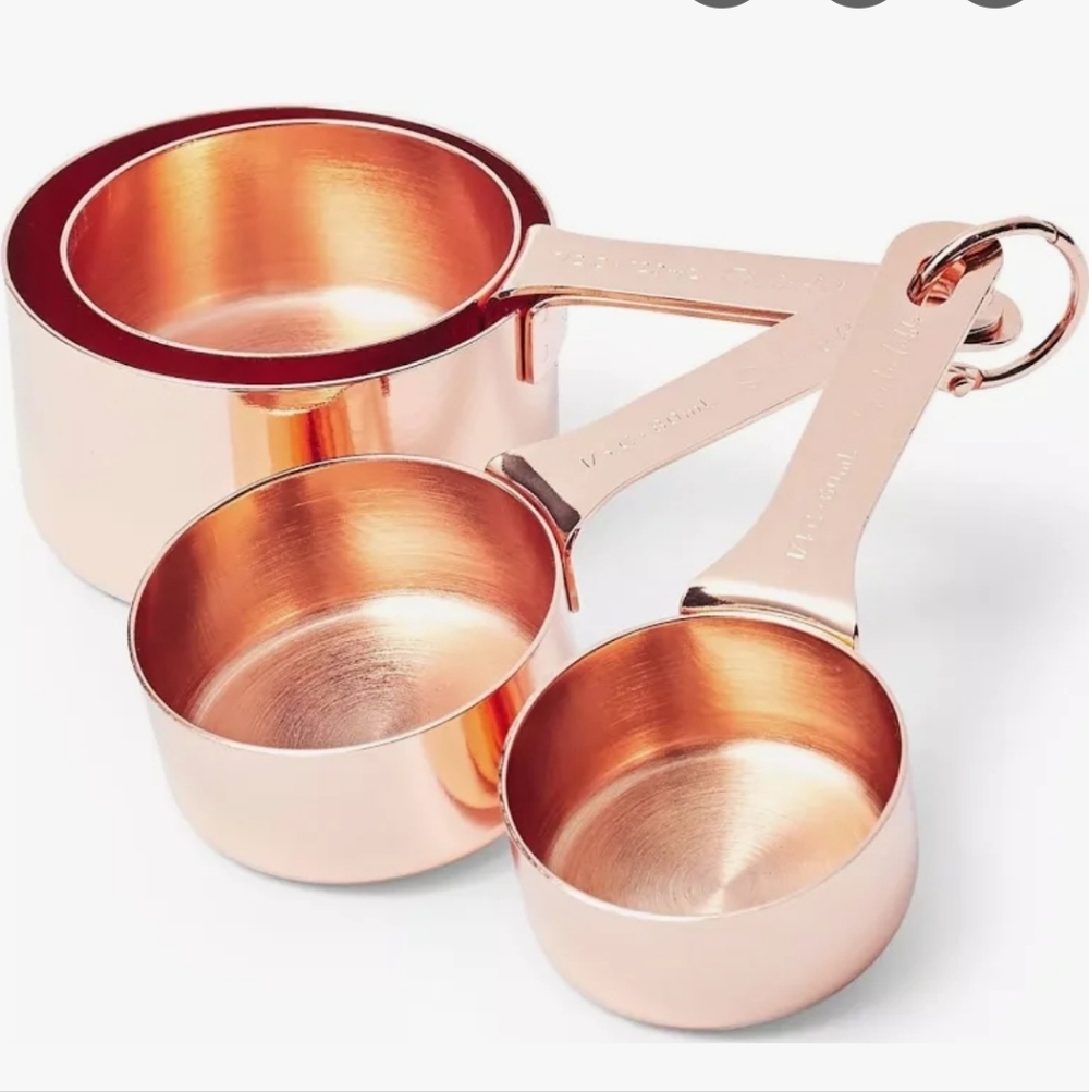 ❤️BUY 2 GET 1 FREE Sur La Table Copper Measuring Cup Set of 4, Retail $47.95 USD
